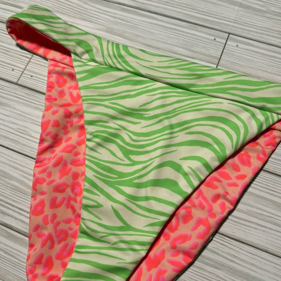 NWT Billabong Lei Low Rev Banded Hike Reversible Bikini Bottoms cheetah zebra - Picture 7 of 9